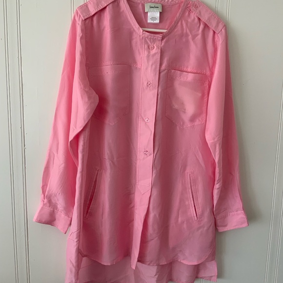 Neiman Marcus Pink Long Sleeve Top - Picture 1 of 9